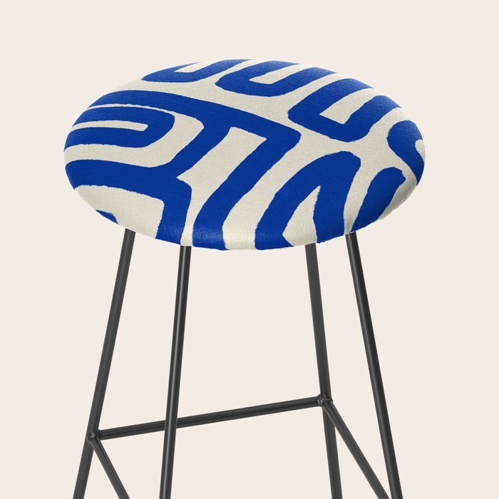 Blue line art 03 Stool Gallery Image 2