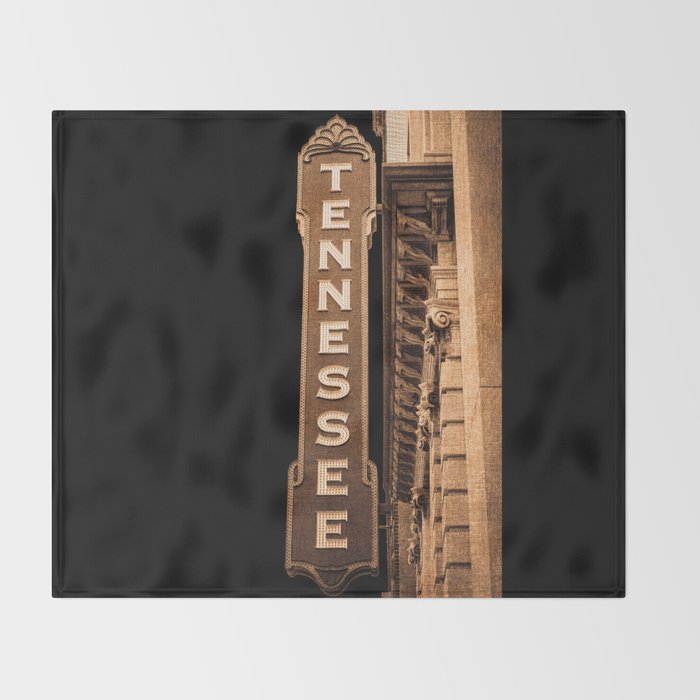 Tennessee Sign No. 2 Photography Throw Blanket Gallery Image 2