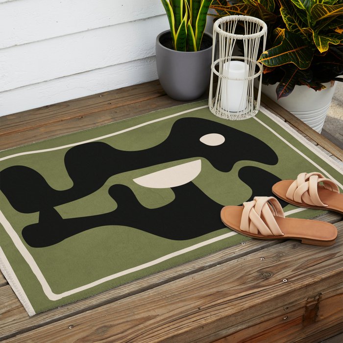 Modern Abstract Art 21 Outdoor Rug Gallery Image 2