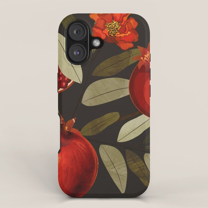 Pomegranate Botanical Art 2 iPhone Case Gallery Image 1