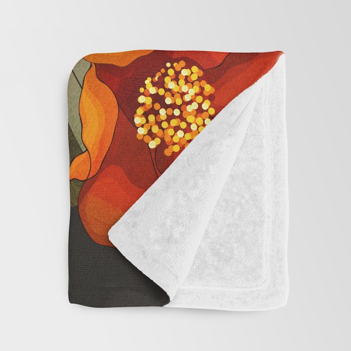 Pomegranate Botanical Art 2 Throw Blanket Gallery Image 3