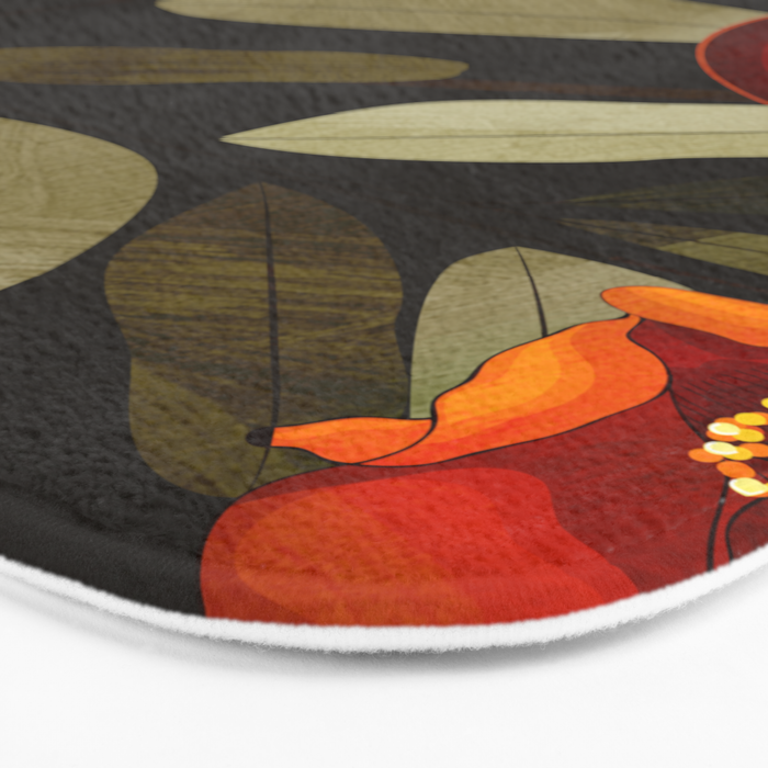 Pomegranate Botanical Art 2 Bath Mat Gallery Image 3