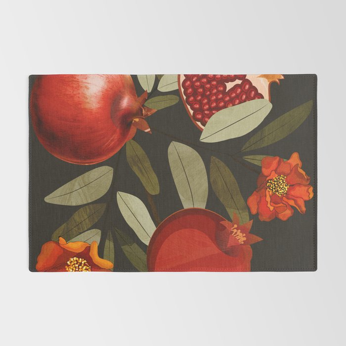 Pomegranate Botanical Art 2 Rug Gallery Image 2