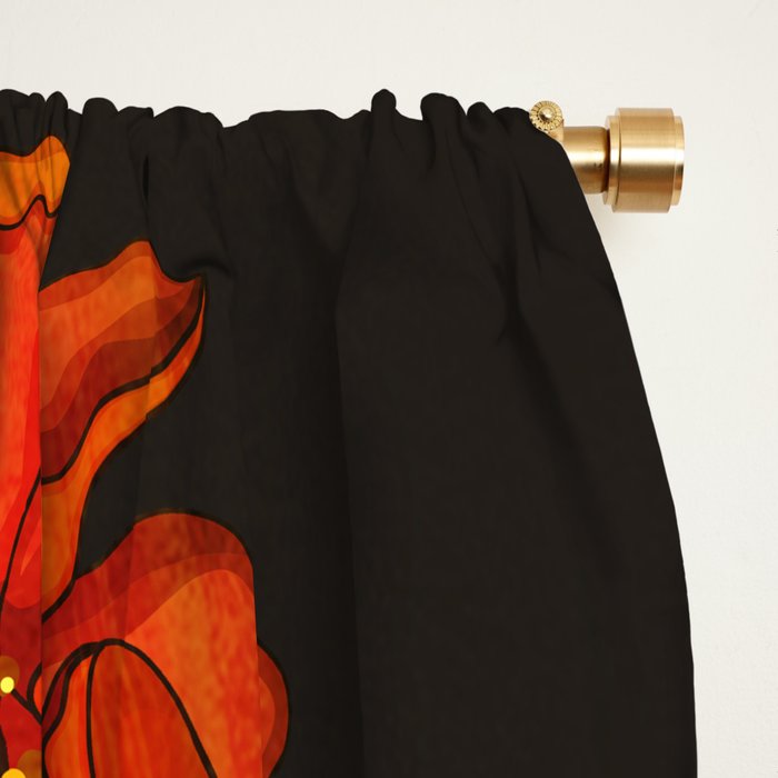 Pomegranate Botanical Art 2 Window Curtain Gallery Image 2