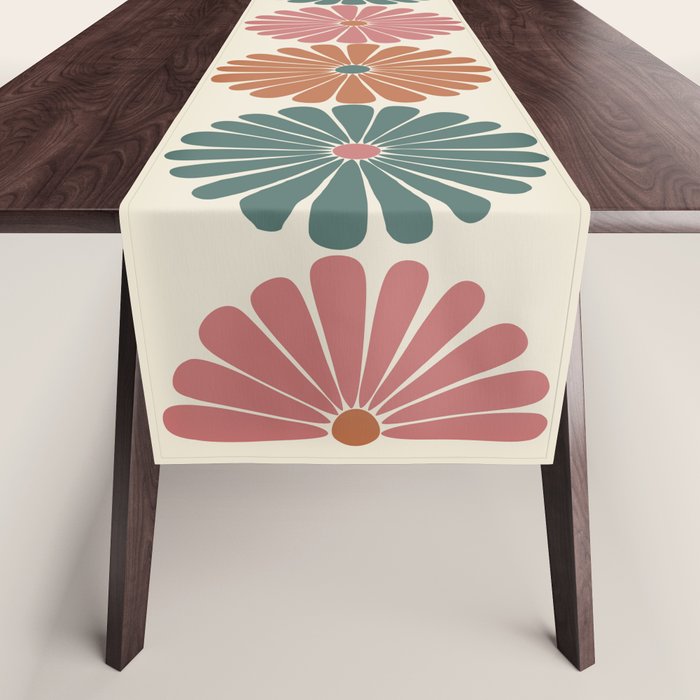 Retro Summer Daisies IX Table Runner Gallery Image 1