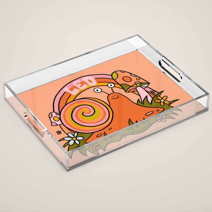 Leo Snail Acrylic Tray Gallery Image 1