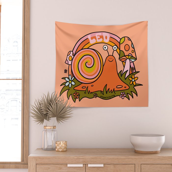 Leo Snail Wall Tapestry Gallery Image 2