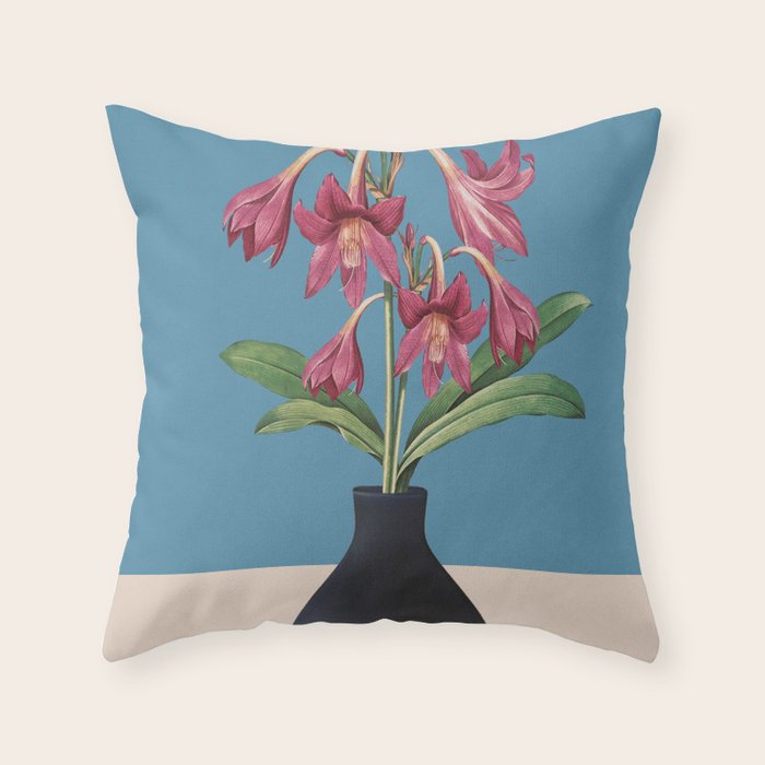 Flowers in Black Vase 1 Throw Pillow Gallery Image 6