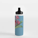 Flowers in Black Vase 1 Water Bottle Gallery Image 2