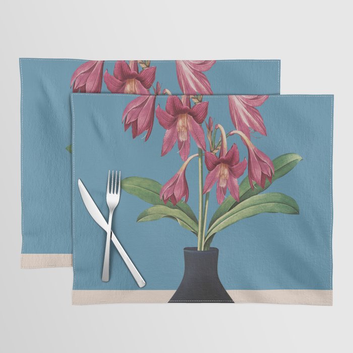 Flowers in Black Vase 1 Placemat Gallery Image 1