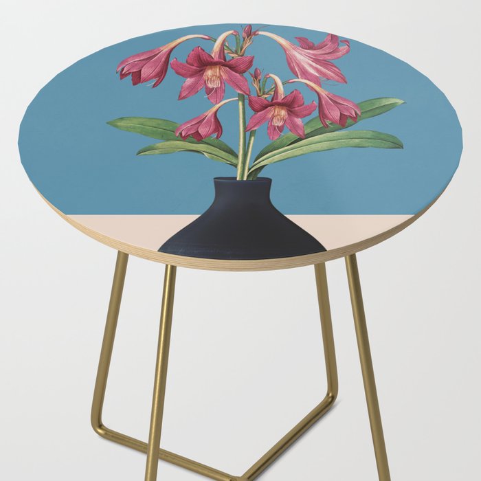Flowers in Black Vase 1 Side Table Gallery Image 2