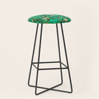 Sloths in the Emerald Jungle Pattern Stool Gallery Image 1