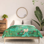 Sloths in the Emerald Jungle Pattern Comforter Gallery Image 3