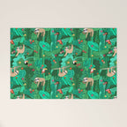 Sloths in the Emerald Jungle Pattern Welcome Mat Gallery Image 1