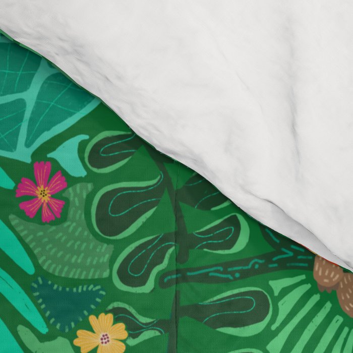 Sloths in the Emerald Jungle Pattern Comforter Gallery Image 4