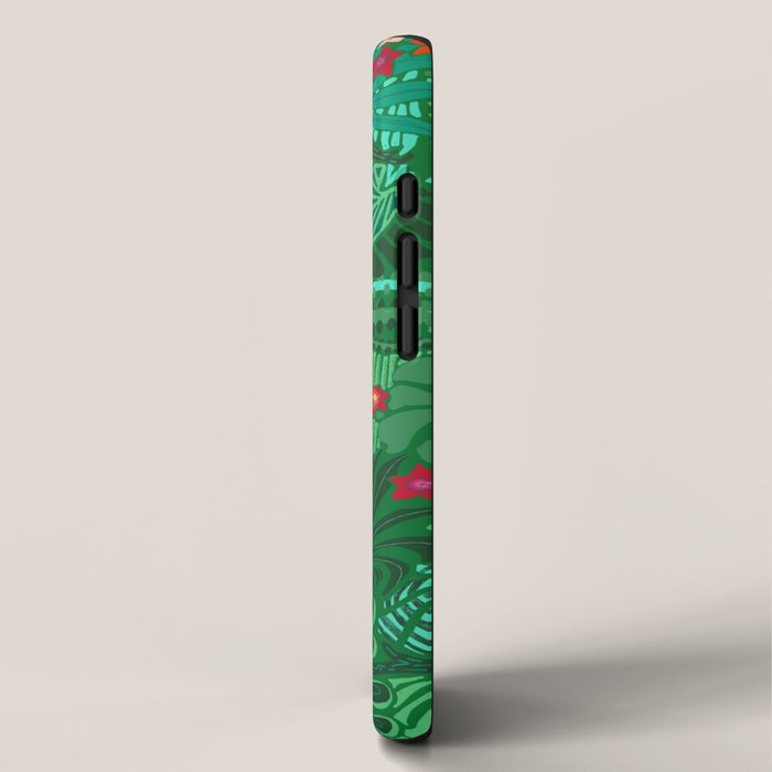 Sloths in the Emerald Jungle Pattern iPhone Case Gallery Image 2