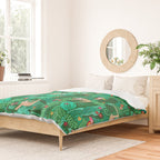 Sloths in the Emerald Jungle Pattern Duvet Cover Gallery Image 2