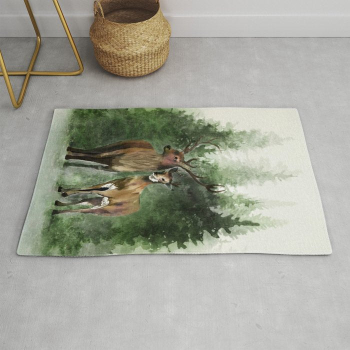 Deers in the Forest Rug Gallery Image 1