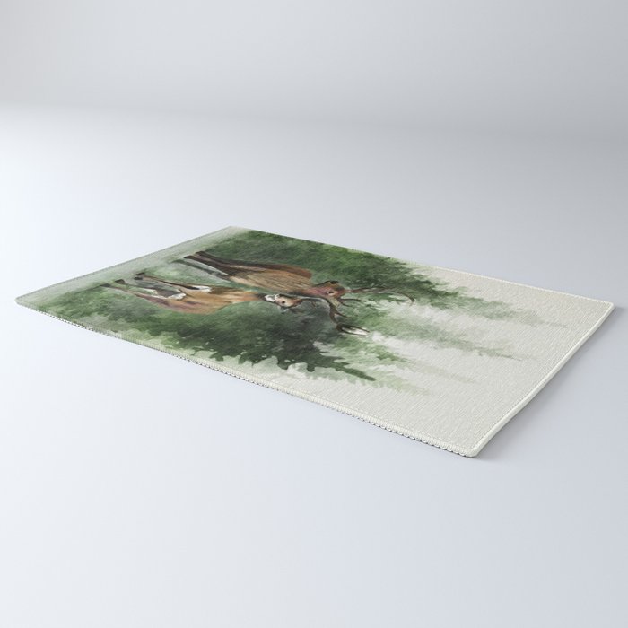 Deers in the Forest Rug Gallery Image 3