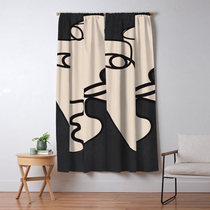 Interwoven Faces 1 Window Curtain Gallery Image 5