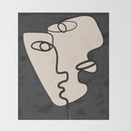 Interwoven Faces 1 Throw Blanket Gallery Image 2
