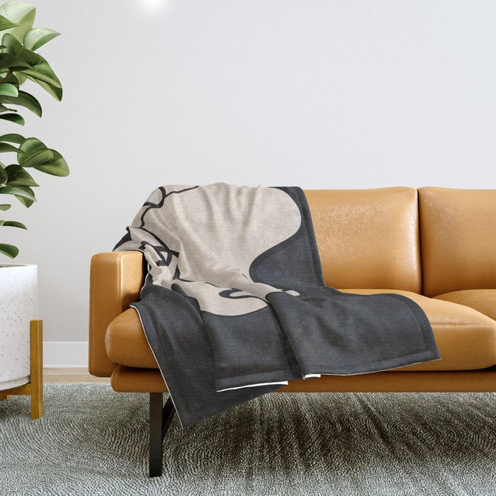 Interwoven Faces 1 Throw Blanket Gallery Image 1