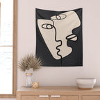 Interwoven Faces 1 Wall Tapestry Gallery Image 2