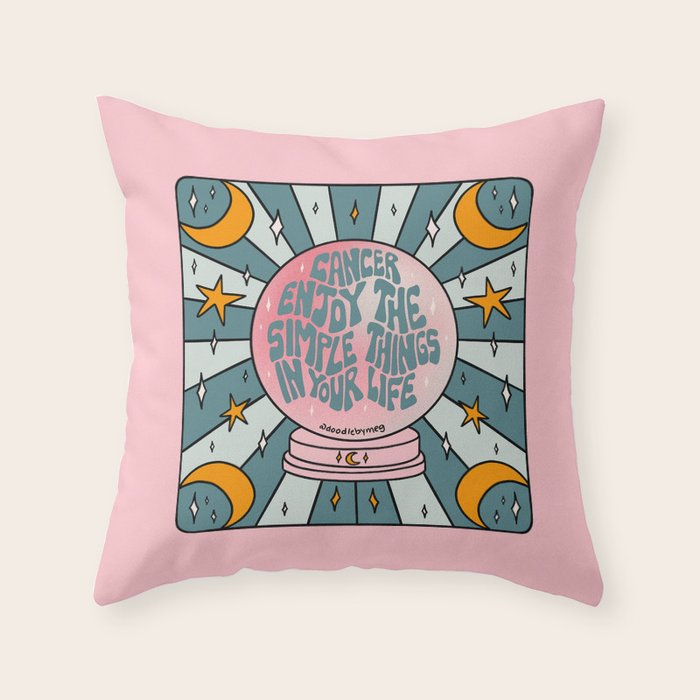 Cancer Crystal Ball Throw Pillow Gallery Image 1