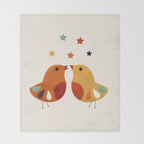 Little Festive Birds Throw Blanket Gallery Image 2
