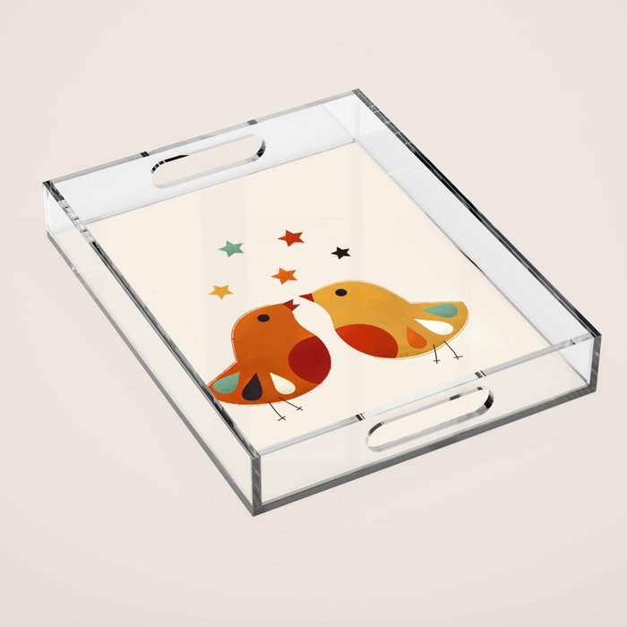 Little Festive Birds Acrylic Tray Gallery Image 1