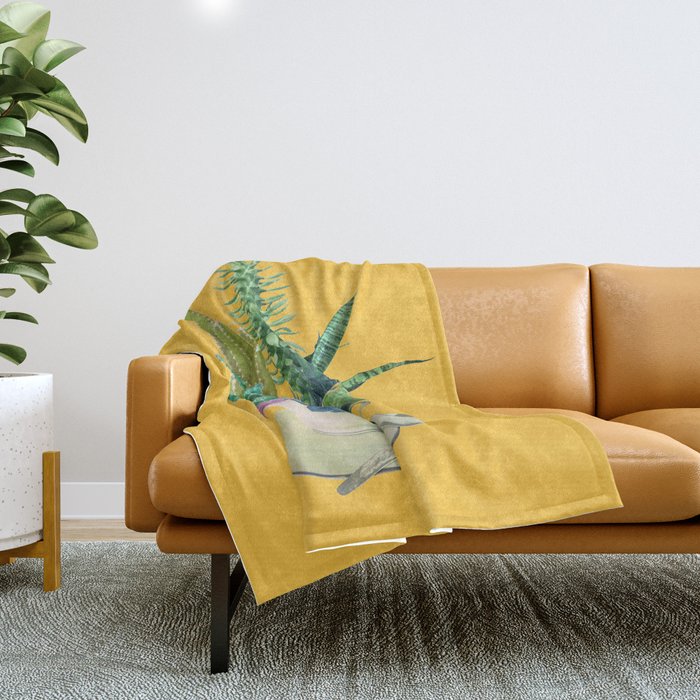 Arid garden Throw Blanket Gallery Image 1