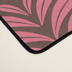 Pink and Brown Botanical Scalloped Art Deco Pattern Desk Mat Gallery Image 4