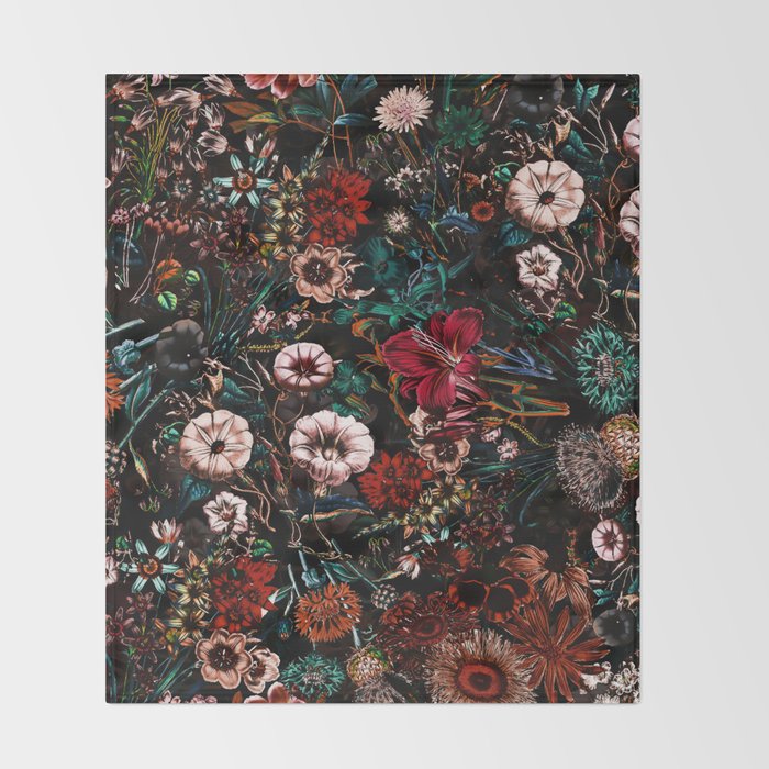 Night Garden XXVII Throw Blanket Gallery Image 2
