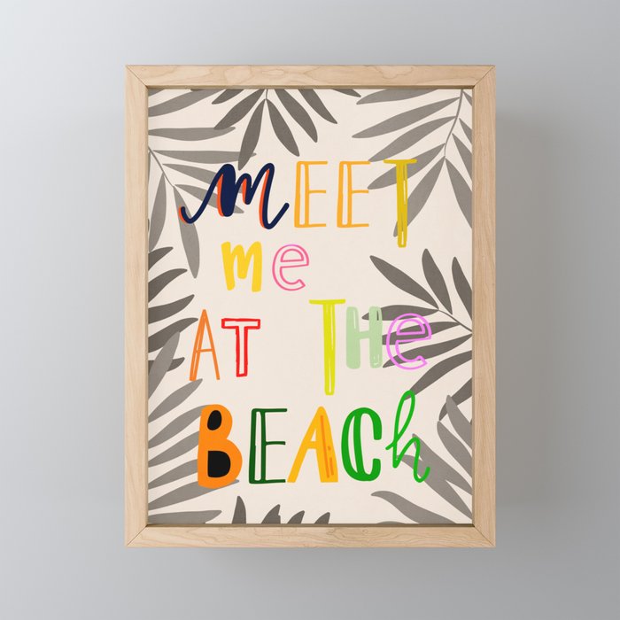 Meet Me at the Beach 2 Mini Art Print Gallery Image 1