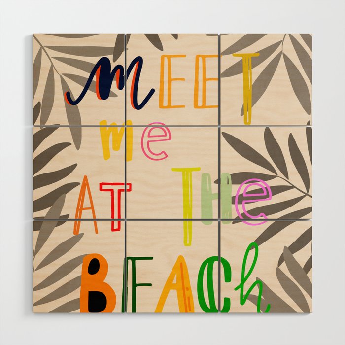 Meet Me at the Beach 2 Wood Wall Art Gallery Image 1
