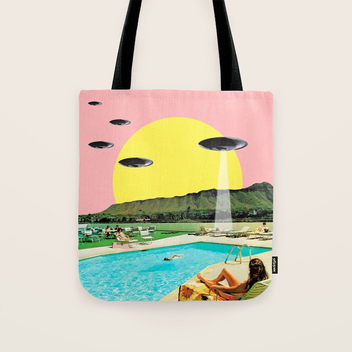 Invasion on vacation (UFO in Hawaii) Tote Bag Gallery Image 1