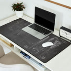 Lacrosse Stick Patent - Lacrosse Player Art - Black Chalkboard Desk Mat Gallery Image 2