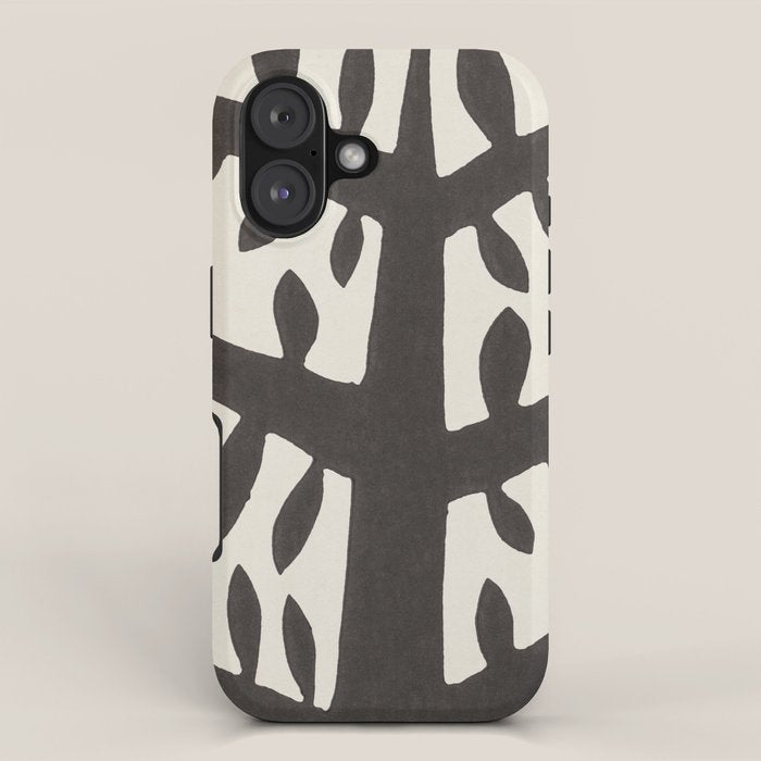 Linocut Tree #2 iPhone Case Gallery Image 1