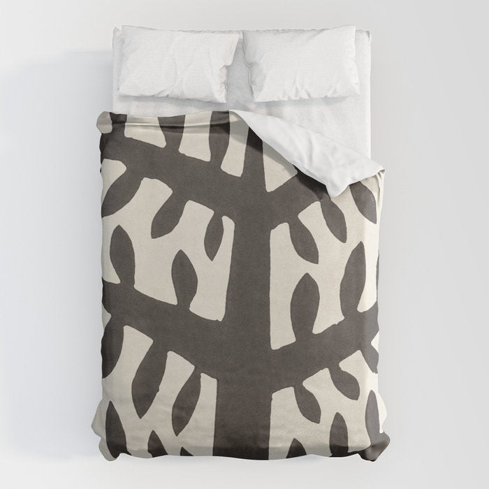 Linocut Tree #2 Duvet Cover Gallery Image 6