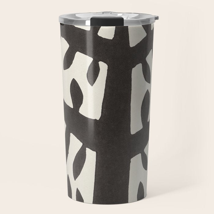 Linocut Tree #2 Travel Mug Gallery Image 1