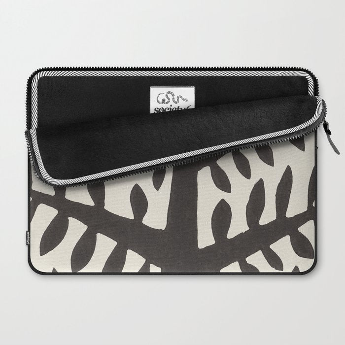 Linocut Tree #2 Laptop Sleeve Gallery Image 2