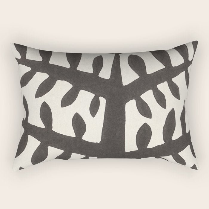 Linocut Tree #2 Rectangular Pillow Gallery Image 2