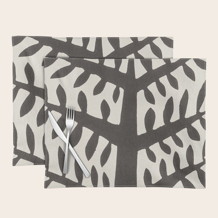 Linocut Tree #2 Placemat Gallery Image 1