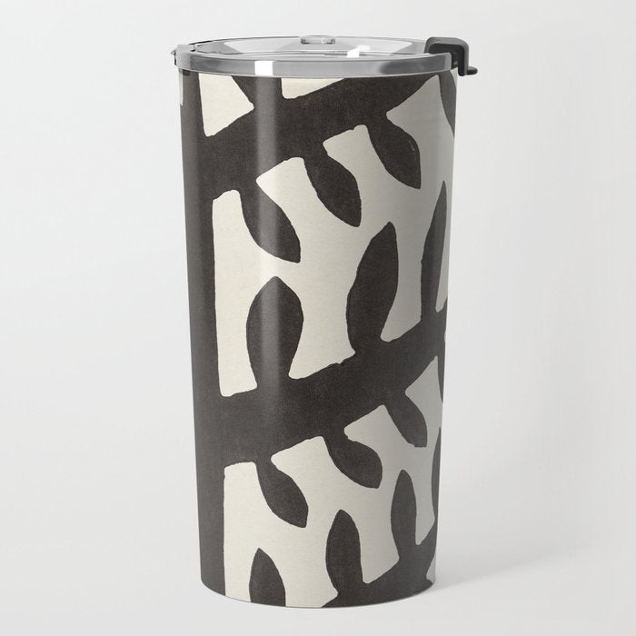 Linocut Tree #2 Travel Mug Gallery Image 2