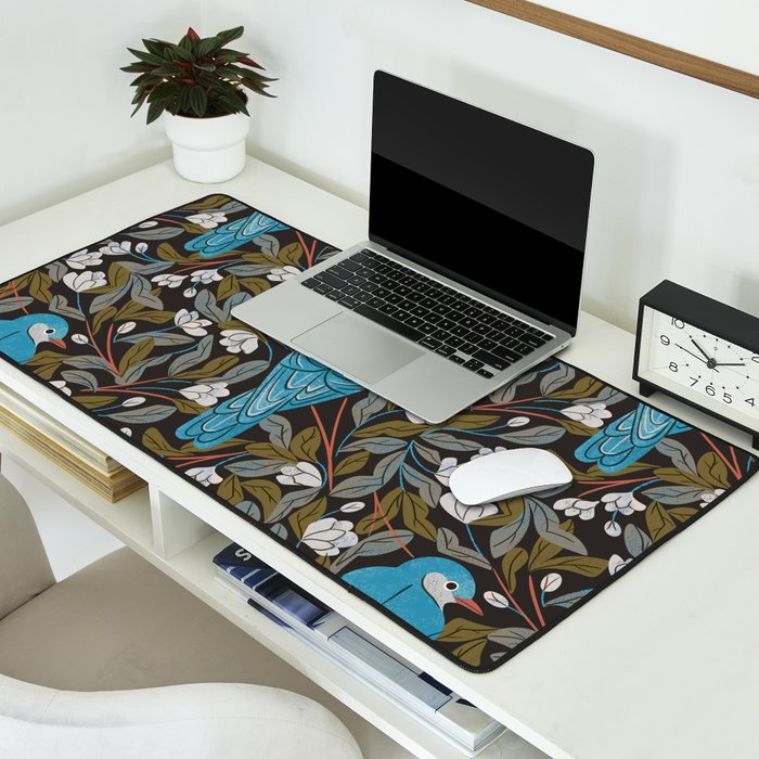 Bluebird and Apple Blossoms Desk Mat Gallery Image 2