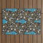 Bluebird and Apple Blossoms Outdoor Rug Gallery Image 1