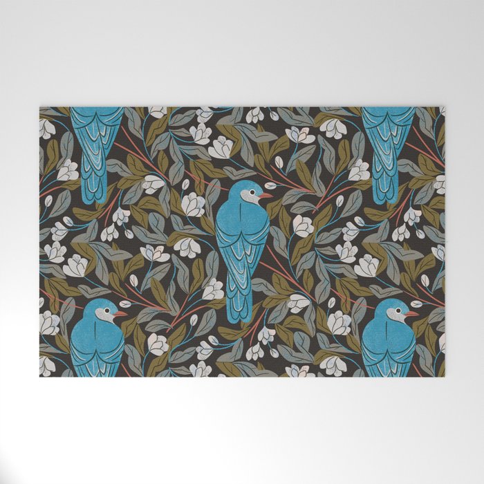 Bluebird and Apple Blossoms Welcome Mat Gallery Image 1