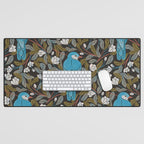 Bluebird and Apple Blossoms Desk Mat Gallery Image 1