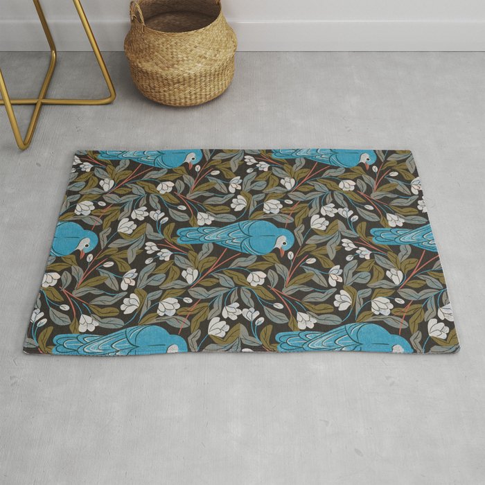 Bluebird and Apple Blossoms Rug Gallery Image 1