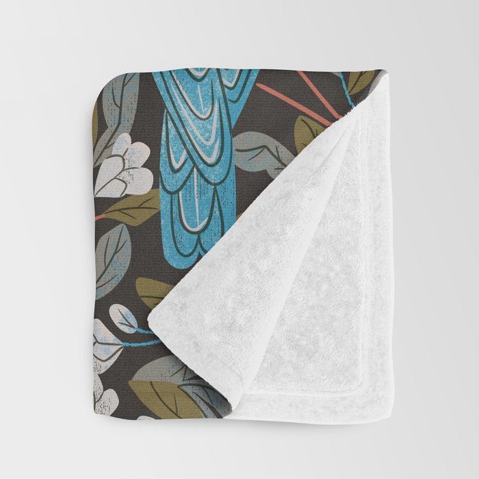 Bluebird and Apple Blossoms Throw Blanket Gallery Image 3